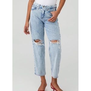 GOOD AMERICAN 90’s Jeans Ankle High Rise Light Wash Size 4/27